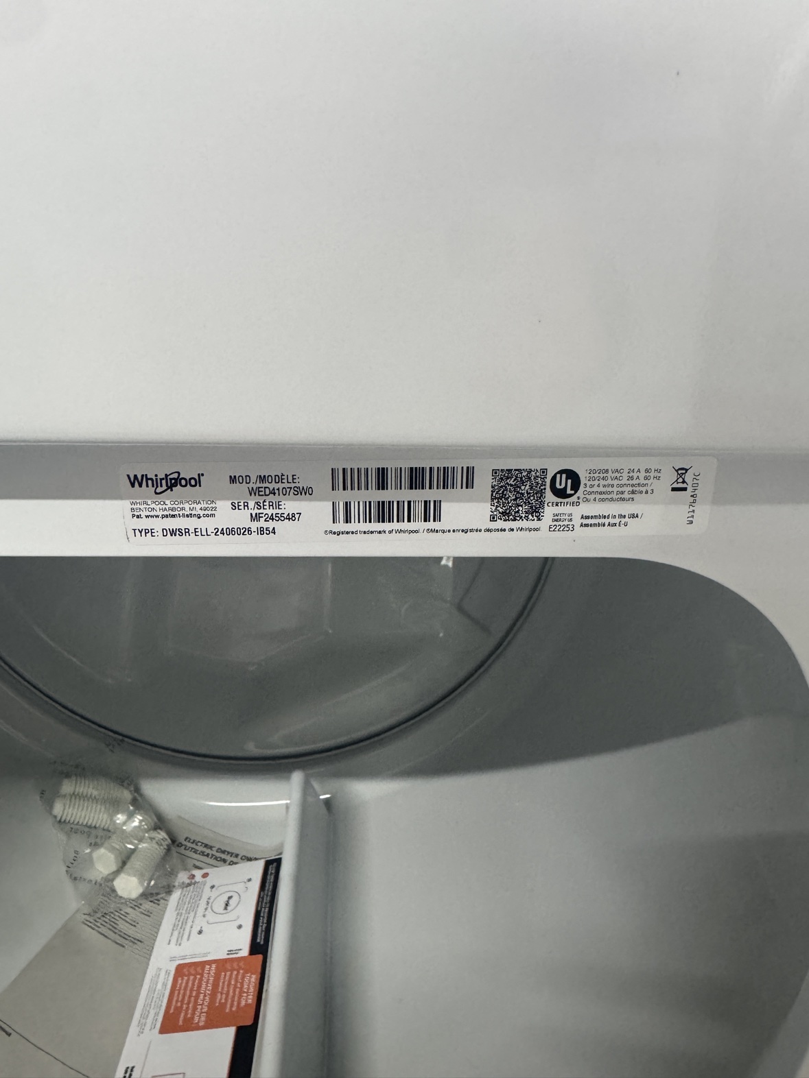 New Whirlpool Electric Dryer - photo 8