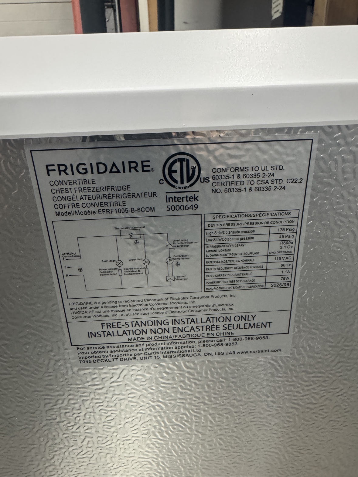 NEW Frigidaire Chest Freezer/Fridge - photo 8
