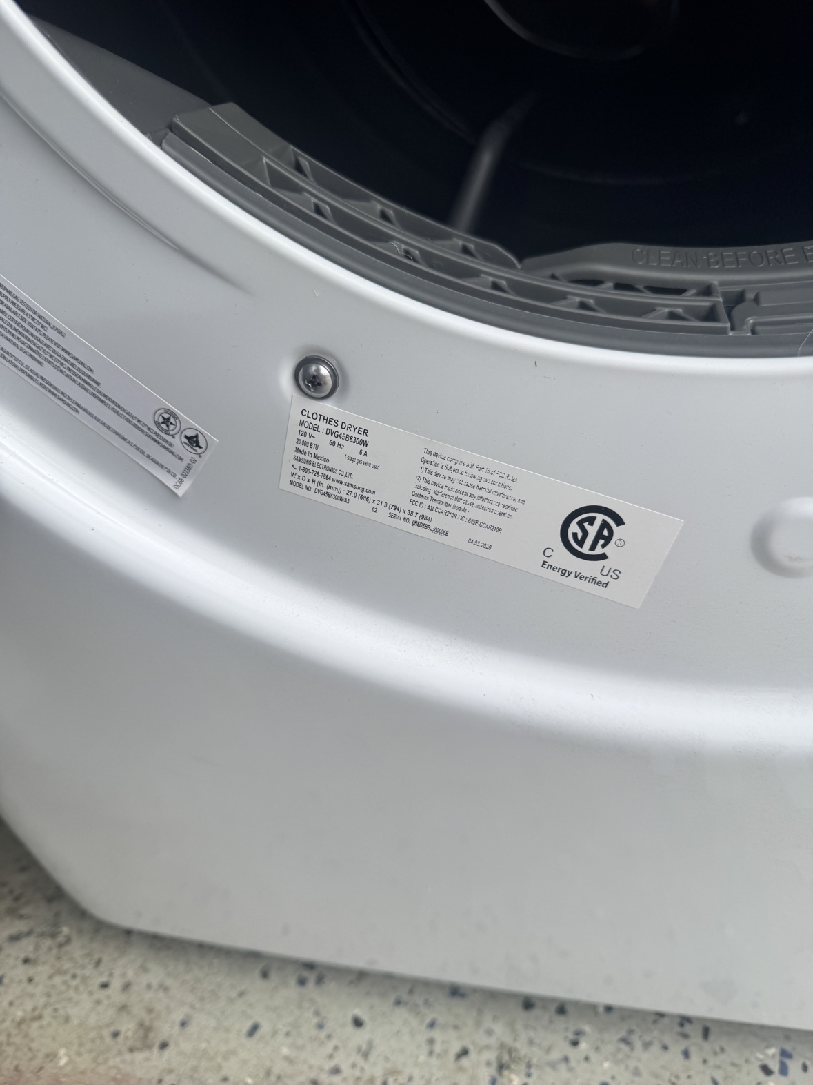 7.5 Samsung Dryer - photo 8
