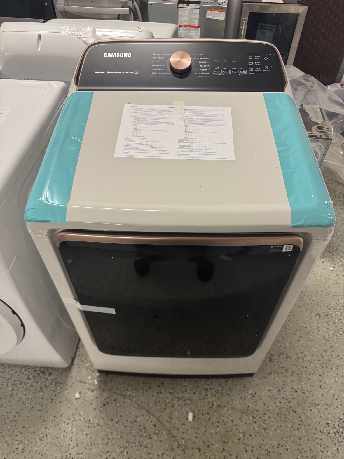 New Samsung 7.2 Electric Dryer, Ivory - photo 2