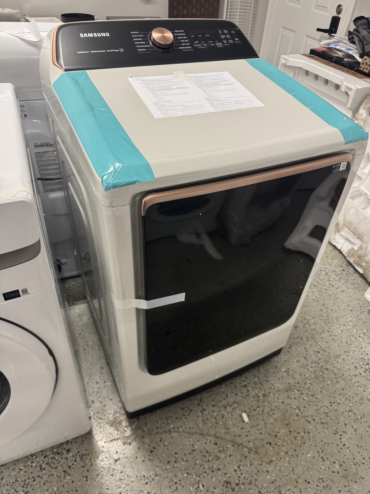 New Samsung 7.2 Electric Dryer, Ivory - photo 4