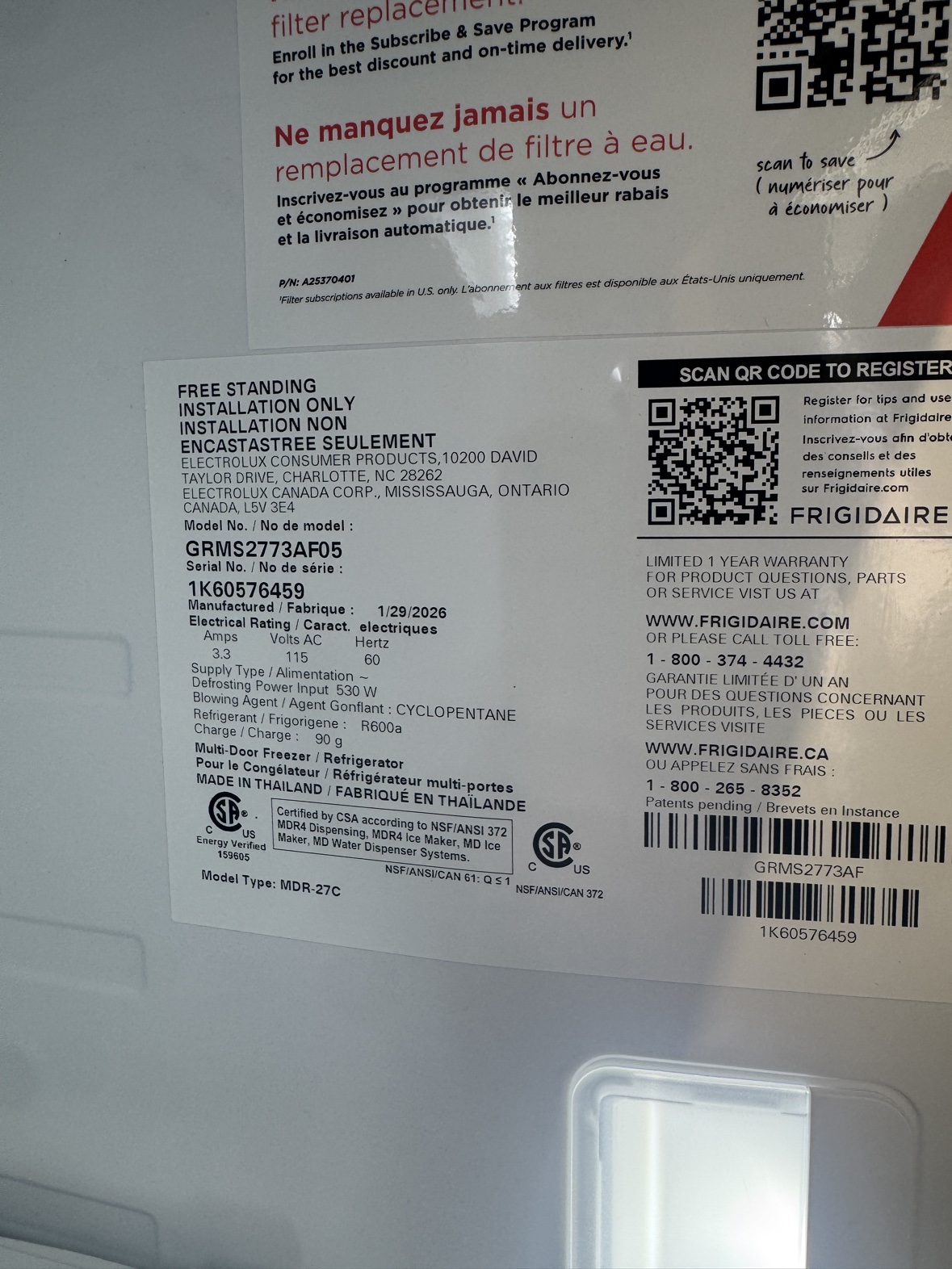 NEW Frigidaire Gallery Refrigerator - photo 10